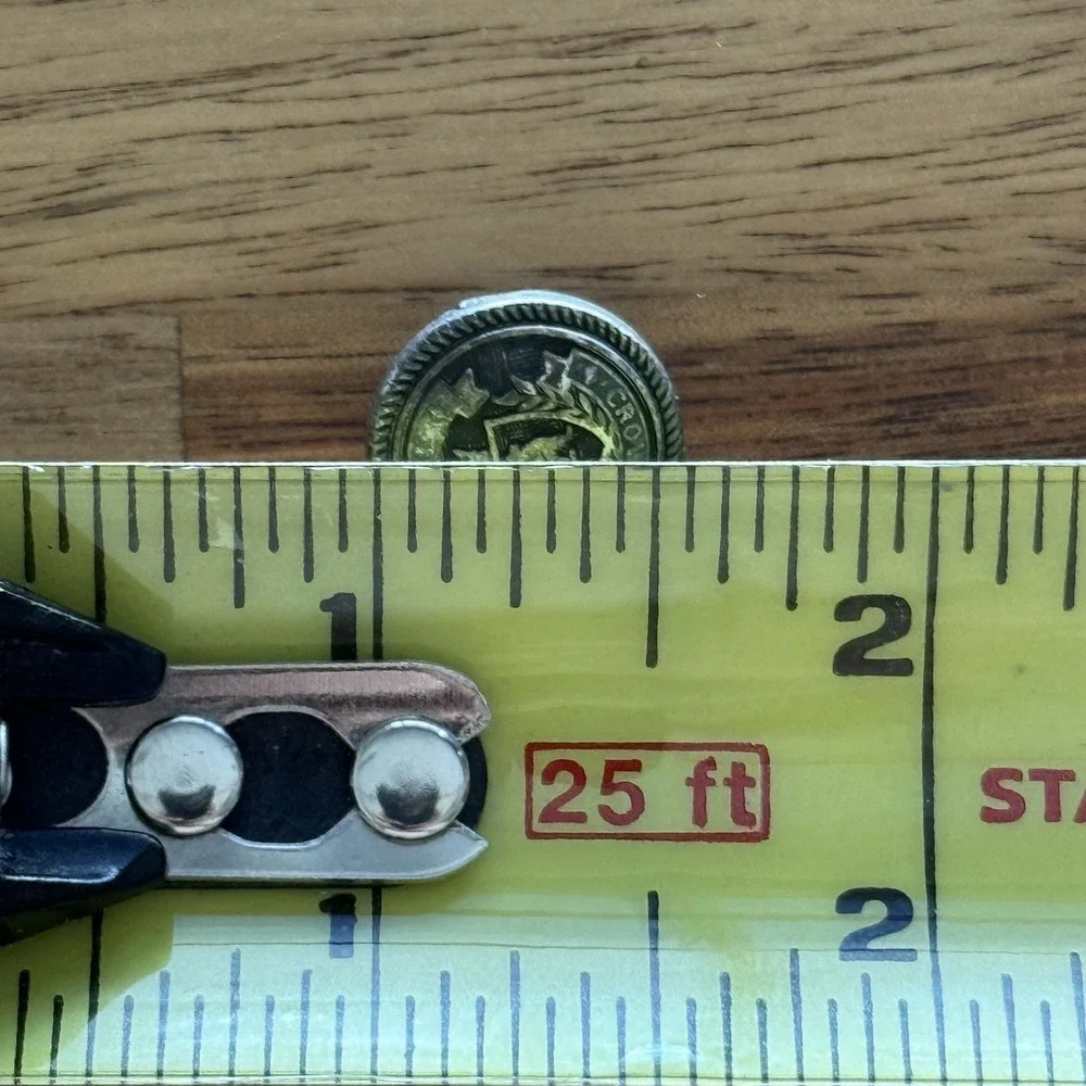 Royal Crown & Shield Gunmetal Button Set +1 Extra Replacement For Blazer Jacket